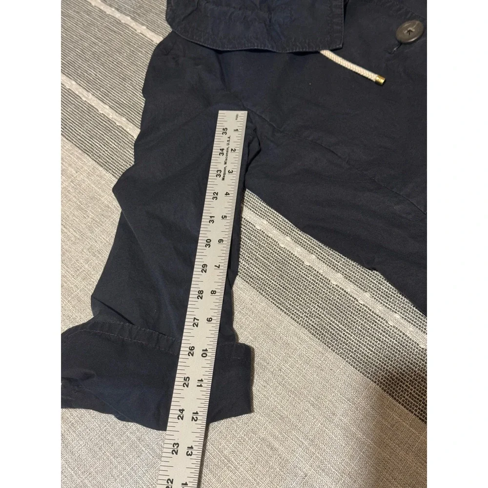 J Crew Navy Blue Cotton Waxed Look Utility Jacket‎ Womens Size 6